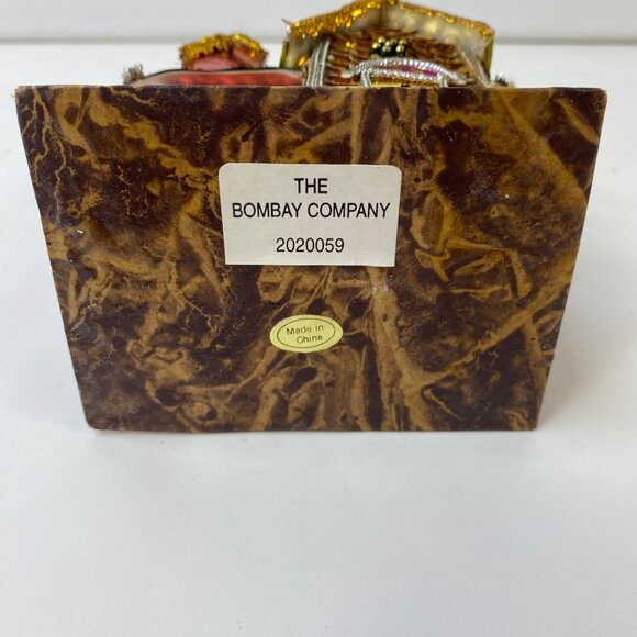 The Bombay Company 3 Colorful Sequin House Ornaments Festive Decor Display - Picture 8 of 11